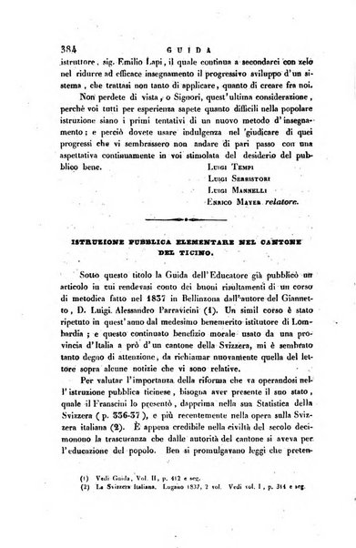 Guida dell'educatore foglio mensuale redatto da Raffaello Lambruschini