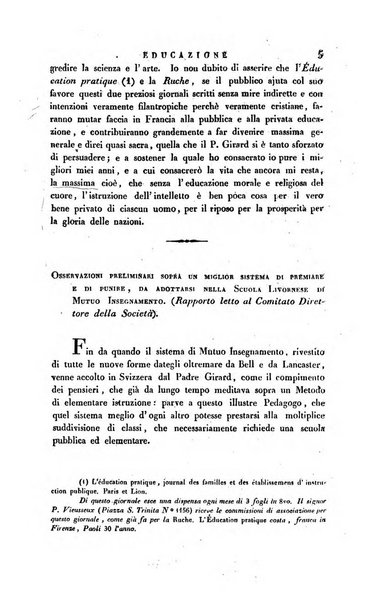 Guida dell'educatore foglio mensuale redatto da Raffaello Lambruschini