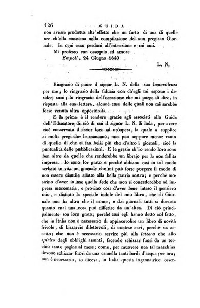 Guida dell'educatore foglio mensuale redatto da Raffaello Lambruschini