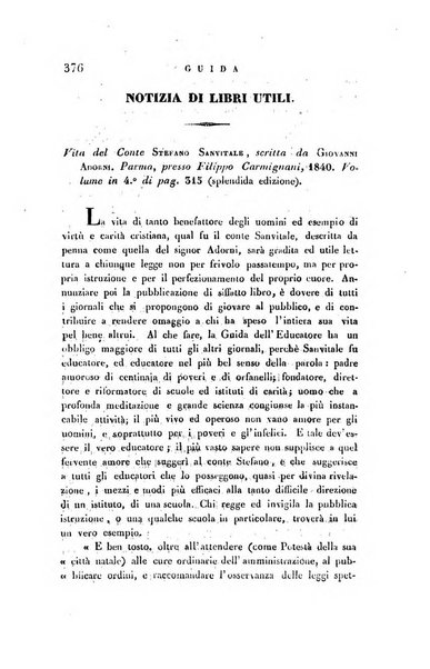 Guida dell'educatore foglio mensuale redatto da Raffaello Lambruschini