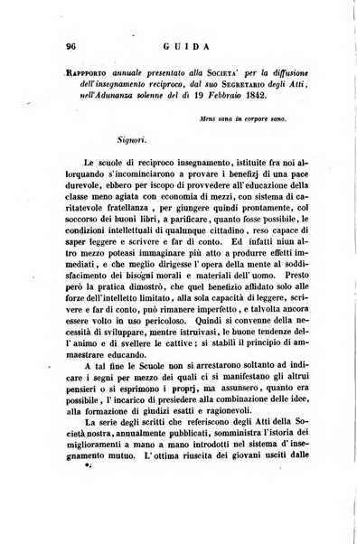 Guida dell'educatore foglio mensuale redatto da Raffaello Lambruschini