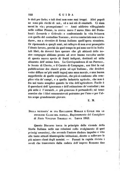 Guida dell'educatore foglio mensuale redatto da Raffaello Lambruschini