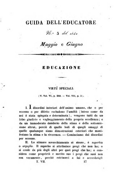 Guida dell'educatore foglio mensuale redatto da Raffaello Lambruschini