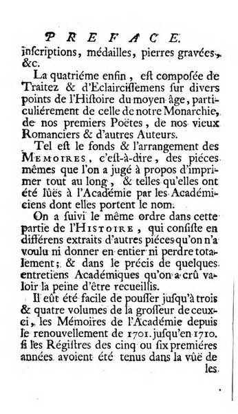 Histoire de l'Academie royale des inscriptions et belles lettres depuis son establissement jusqu'à present avec les Mémoires de littérature tirez des registres de cette Académie..