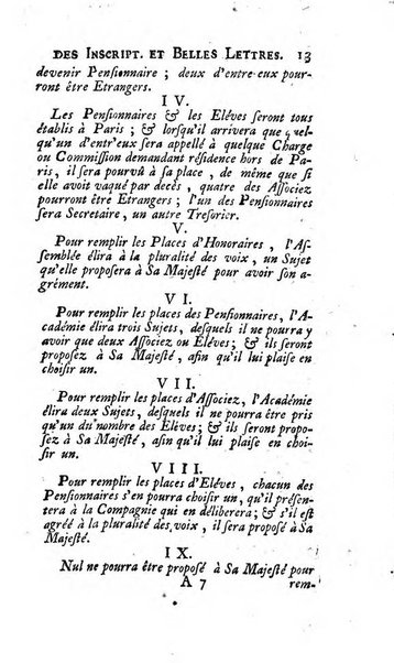 Histoire de l'Academie royale des inscriptions et belles lettres depuis son establissement jusqu'à present avec les Mémoires de littérature tirez des registres de cette Académie..