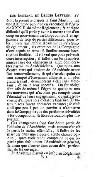 Histoire de l'Academie royale des inscriptions et belles lettres depuis son establissement jusqu'à present avec les Mémoires de littérature tirez des registres de cette Académie..