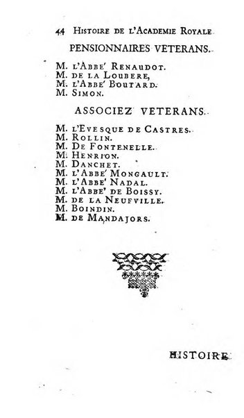 Histoire de l'Academie royale des inscriptions et belles lettres depuis son establissement jusqu'à present avec les Mémoires de littérature tirez des registres de cette Académie..