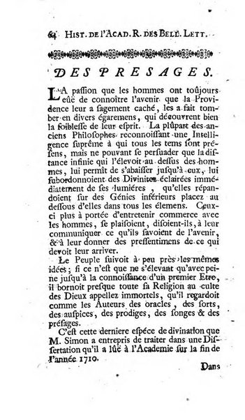 Histoire de l'Academie royale des inscriptions et belles lettres depuis son establissement jusqu'à present avec les Mémoires de littérature tirez des registres de cette Académie..