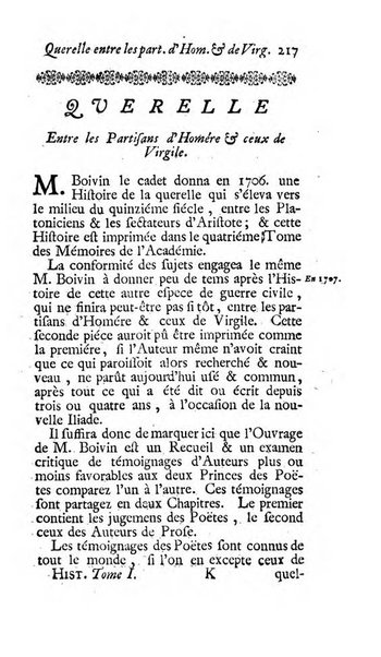 Histoire de l'Academie royale des inscriptions et belles lettres depuis son establissement jusqu'à present avec les Mémoires de littérature tirez des registres de cette Académie..