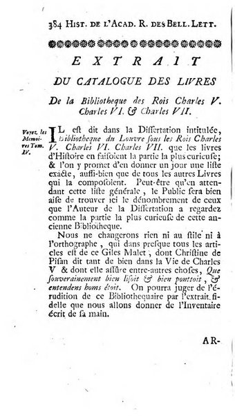 Histoire de l'Academie royale des inscriptions et belles lettres depuis son establissement jusqu'à present avec les Mémoires de littérature tirez des registres de cette Académie..