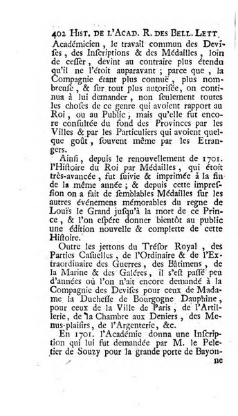 Histoire de l'Academie royale des inscriptions et belles lettres depuis son establissement jusqu'à present avec les Mémoires de littérature tirez des registres de cette Académie..