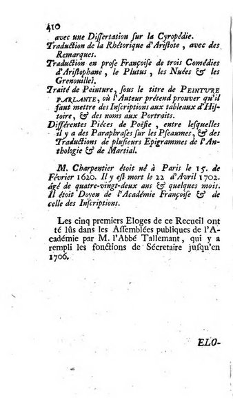 Histoire de l'Academie royale des inscriptions et belles lettres depuis son establissement jusqu'à present avec les Mémoires de littérature tirez des registres de cette Académie..