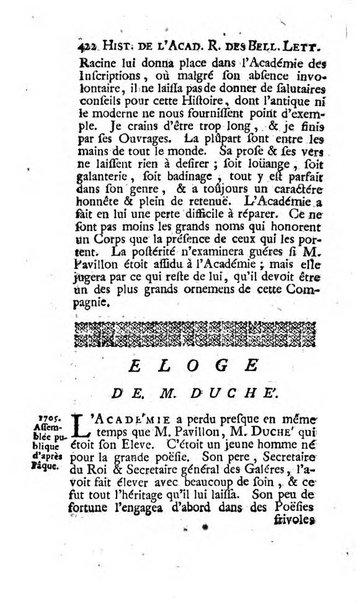 Histoire de l'Academie royale des inscriptions et belles lettres depuis son establissement jusqu'à present avec les Mémoires de littérature tirez des registres de cette Académie..