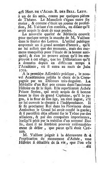 Histoire de l'Academie royale des inscriptions et belles lettres depuis son establissement jusqu'à present avec les Mémoires de littérature tirez des registres de cette Académie..