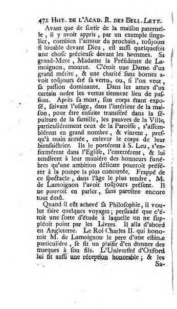 Histoire de l'Academie royale des inscriptions et belles lettres depuis son establissement jusqu'à present avec les Mémoires de littérature tirez des registres de cette Académie..