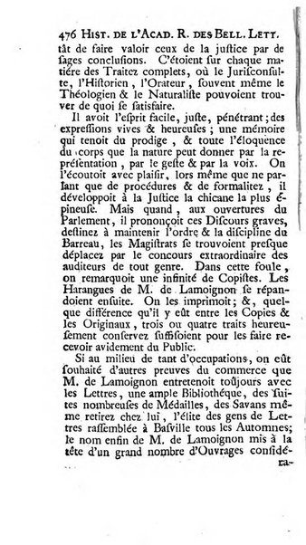 Histoire de l'Academie royale des inscriptions et belles lettres depuis son establissement jusqu'à present avec les Mémoires de littérature tirez des registres de cette Académie..