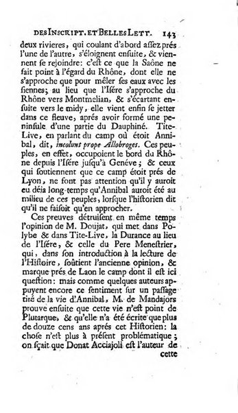 Histoire de l'Academie royale des inscriptions et belles lettres depuis son establissement jusqu'à present avec les Mémoires de littérature tirez des registres de cette Académie..