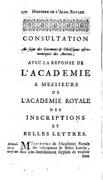 Histoire de l'Academie royale des inscriptions et belles lettres depuis son establissement jusqu'à present avec les Mémoires de littérature tirez des registres de cette Académie..