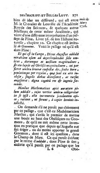 Histoire de l'Academie royale des inscriptions et belles lettres depuis son establissement jusqu'à present avec les Mémoires de littérature tirez des registres de cette Académie..