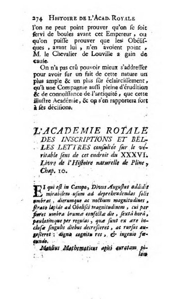 Histoire de l'Academie royale des inscriptions et belles lettres depuis son establissement jusqu'à present avec les Mémoires de littérature tirez des registres de cette Académie..