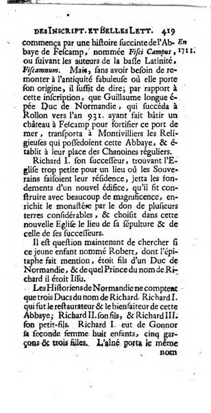 Histoire de l'Academie royale des inscriptions et belles lettres depuis son establissement jusqu'à present avec les Mémoires de littérature tirez des registres de cette Académie..