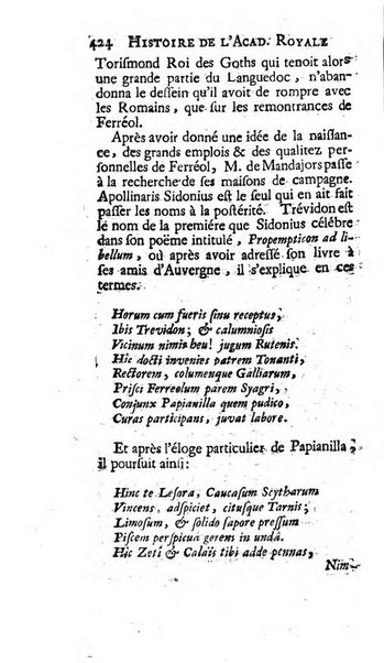 Histoire de l'Academie royale des inscriptions et belles lettres depuis son establissement jusqu'à present avec les Mémoires de littérature tirez des registres de cette Académie..