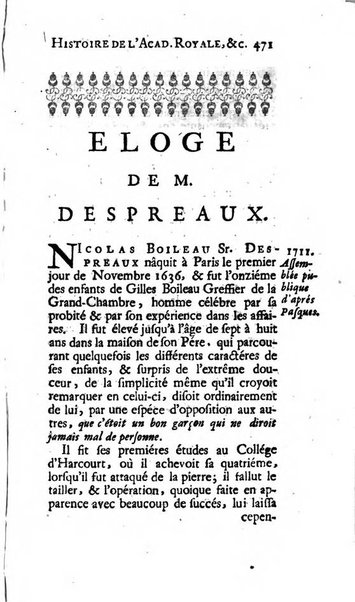 Histoire de l'Academie royale des inscriptions et belles lettres depuis son establissement jusqu'à present avec les Mémoires de littérature tirez des registres de cette Académie..