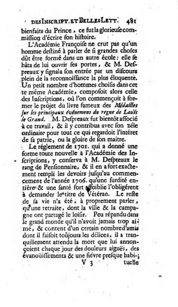 Histoire de l'Academie royale des inscriptions et belles lettres depuis son establissement jusqu'à present avec les Mémoires de littérature tirez des registres de cette Académie..