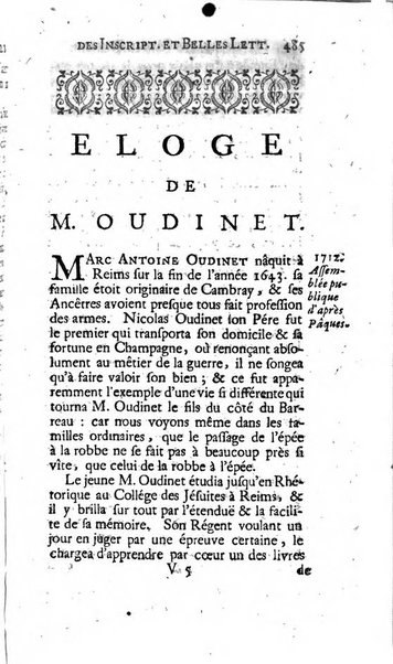 Histoire de l'Academie royale des inscriptions et belles lettres depuis son establissement jusqu'à present avec les Mémoires de littérature tirez des registres de cette Académie..