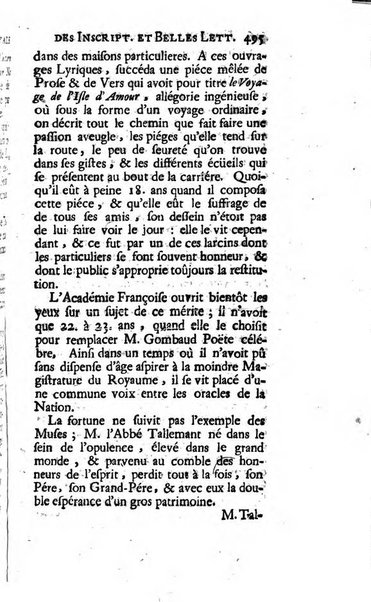 Histoire de l'Academie royale des inscriptions et belles lettres depuis son establissement jusqu'à present avec les Mémoires de littérature tirez des registres de cette Académie..