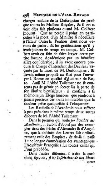 Histoire de l'Academie royale des inscriptions et belles lettres depuis son establissement jusqu'à present avec les Mémoires de littérature tirez des registres de cette Académie..