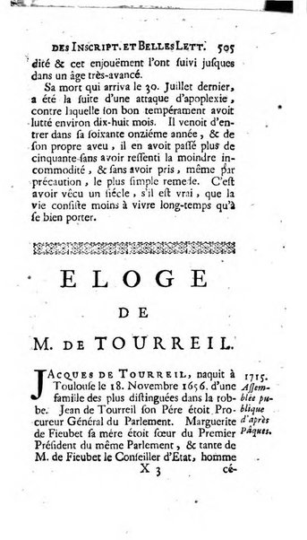 Histoire de l'Academie royale des inscriptions et belles lettres depuis son establissement jusqu'à present avec les Mémoires de littérature tirez des registres de cette Académie..