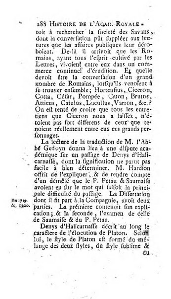 Histoire de l'Academie royale des inscriptions et belles lettres depuis son establissement jusqu'à present avec les Mémoires de littérature tirez des registres de cette Académie..