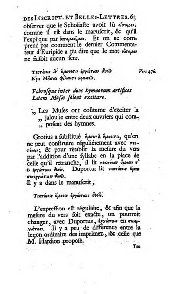 Histoire de l'Academie royale des inscriptions et belles lettres depuis son establissement jusqu'à present avec les Mémoires de littérature tirez des registres de cette Académie..