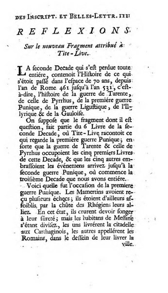 Histoire de l'Academie royale des inscriptions et belles lettres depuis son establissement jusqu'à present avec les Mémoires de littérature tirez des registres de cette Académie..