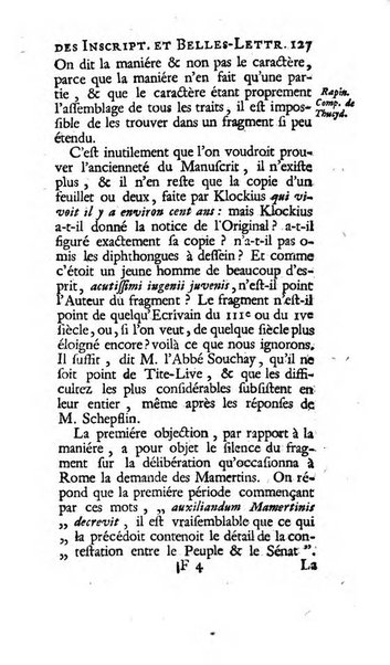 Histoire de l'Academie royale des inscriptions et belles lettres depuis son establissement jusqu'à present avec les Mémoires de littérature tirez des registres de cette Académie..