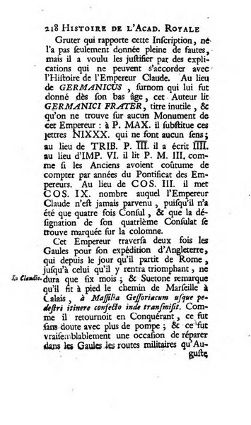 Histoire de l'Academie royale des inscriptions et belles lettres depuis son establissement jusqu'à present avec les Mémoires de littérature tirez des registres de cette Académie..