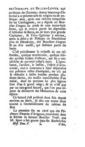 Histoire de l'Academie royale des inscriptions et belles lettres depuis son establissement jusqu'à present avec les Mémoires de littérature tirez des registres de cette Académie..