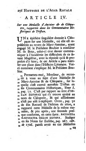 Histoire de l'Academie royale des inscriptions et belles lettres depuis son establissement jusqu'à present avec les Mémoires de littérature tirez des registres de cette Académie..