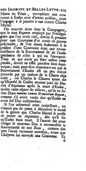 Histoire de l'Academie royale des inscriptions et belles lettres depuis son establissement jusqu'à present avec les Mémoires de littérature tirez des registres de cette Académie..