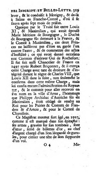 Histoire de l'Academie royale des inscriptions et belles lettres depuis son establissement jusqu'à present avec les Mémoires de littérature tirez des registres de cette Académie..