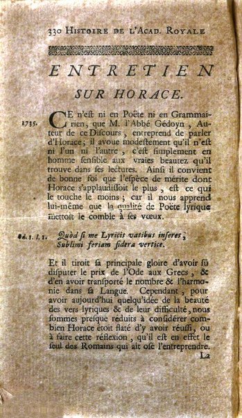 Histoire de l'Academie royale des inscriptions et belles lettres depuis son establissement jusqu'à present avec les Mémoires de littérature tirez des registres de cette Académie..