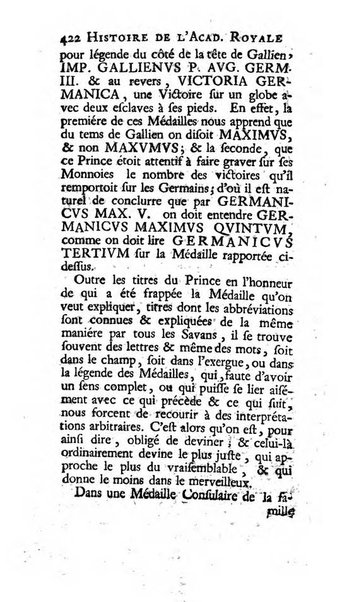 Histoire de l'Academie royale des inscriptions et belles lettres depuis son establissement jusqu'à present avec les Mémoires de littérature tirez des registres de cette Académie..