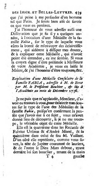 Histoire de l'Academie royale des inscriptions et belles lettres depuis son establissement jusqu'à present avec les Mémoires de littérature tirez des registres de cette Académie..