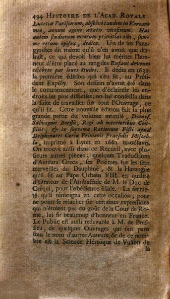 Histoire de l'Academie royale des inscriptions et belles lettres depuis son establissement jusqu'à present avec les Mémoires de littérature tirez des registres de cette Académie..