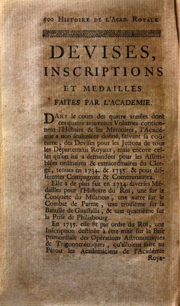 Histoire de l'Academie royale des inscriptions et belles lettres depuis son establissement jusqu'à present avec les Mémoires de littérature tirez des registres de cette Académie..