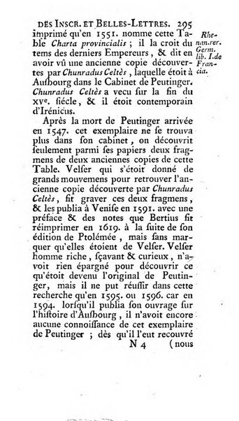 Histoire de l'Academie royale des inscriptions et belles lettres depuis son establissement jusqu'à present avec les Mémoires de littérature tirez des registres de cette Académie..