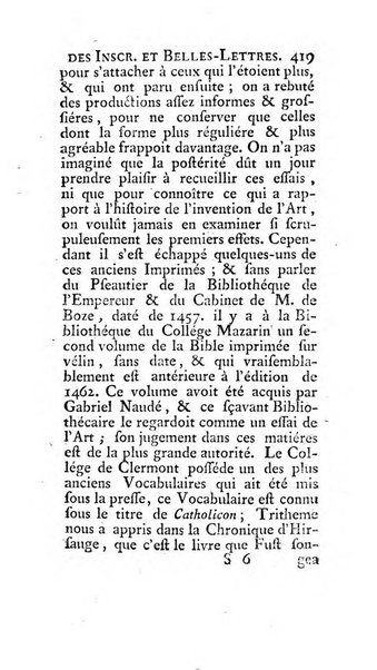 Histoire de l'Academie royale des inscriptions et belles lettres depuis son establissement jusqu'à present avec les Mémoires de littérature tirez des registres de cette Académie..