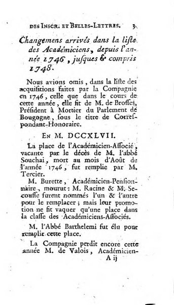 Histoire de l'Academie royale des inscriptions et belles lettres depuis son establissement jusqu'à present avec les Mémoires de littérature tirez des registres de cette Académie..