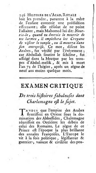 Histoire de l'Academie royale des inscriptions et belles lettres depuis son establissement jusqu'à present avec les Mémoires de littérature tirez des registres de cette Académie..